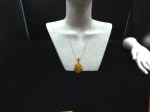italy gold stone necklace view